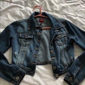 Mid length jean jacket